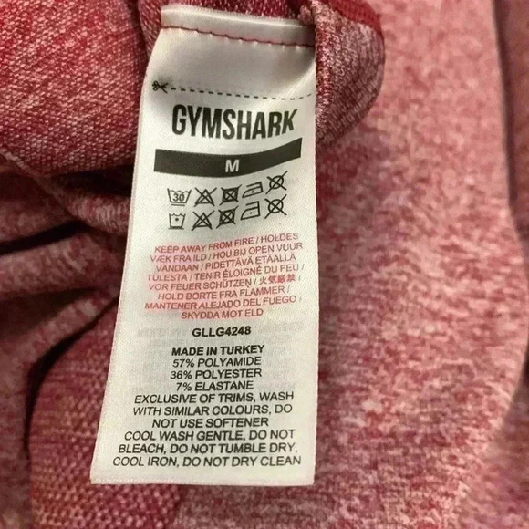 BNWOT Gymshark high waisted flex leggings size  M in Red marl colour - Picture 5 of 5